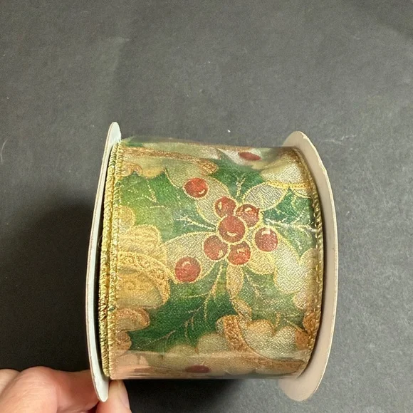 Bundle Of 8 New Decorative Fall / Holiday Wired Ribbon. Size 2.5” 10 Yards - Picture 8 of 8